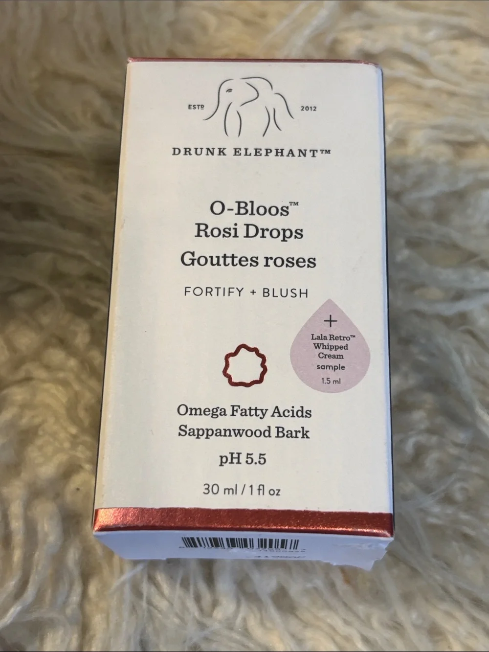 Drunk Elephant O-Bloos Rosi Drops Box skincare as makeup